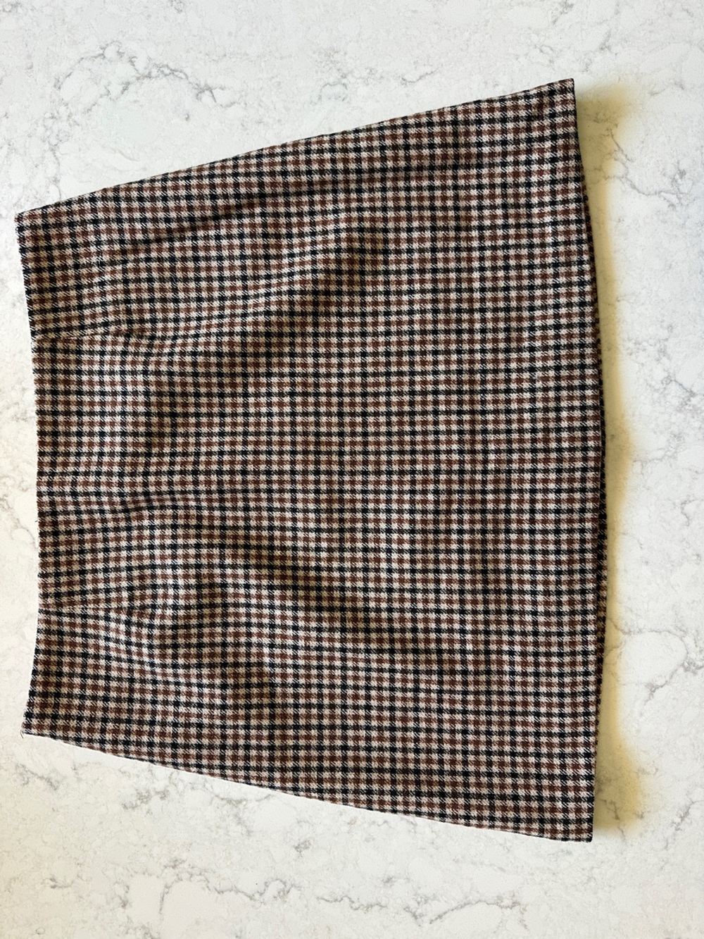 Astr Plaid Mini Skirt in Brown, Black and Cream